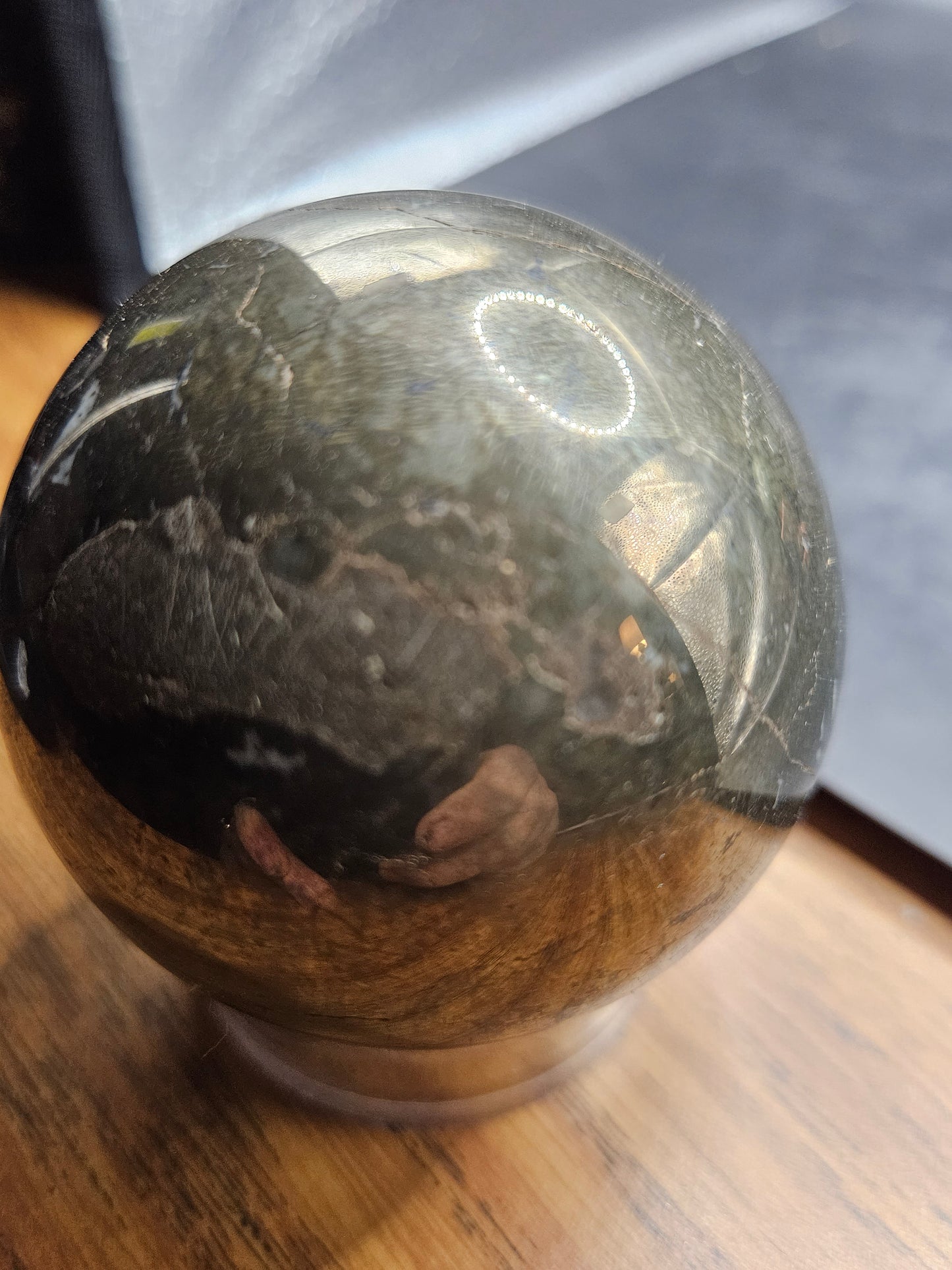 Pyrite Sphere (medium @ 58.7mm)