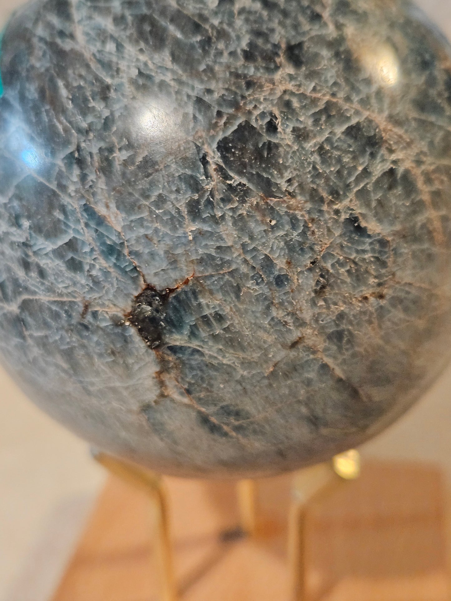 Blue Apatite Sphere