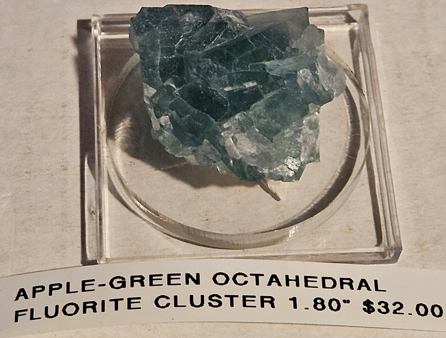 Apple-Green Octahedral Fluorite Cluster