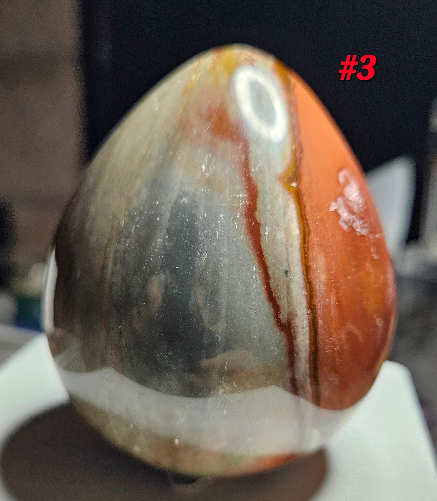 Polychrome Jasper Egg (polished) (3) Madagascar