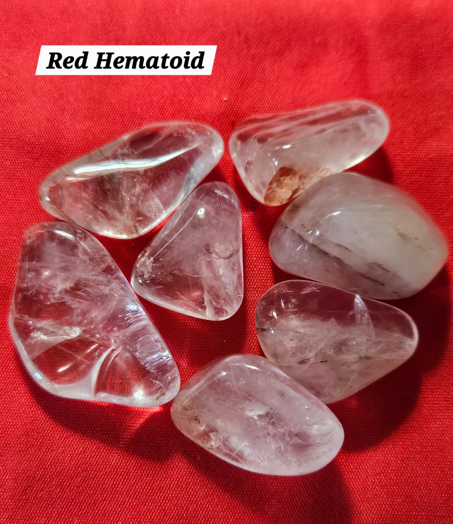 Red Hematoid Quartz Tumble Stone