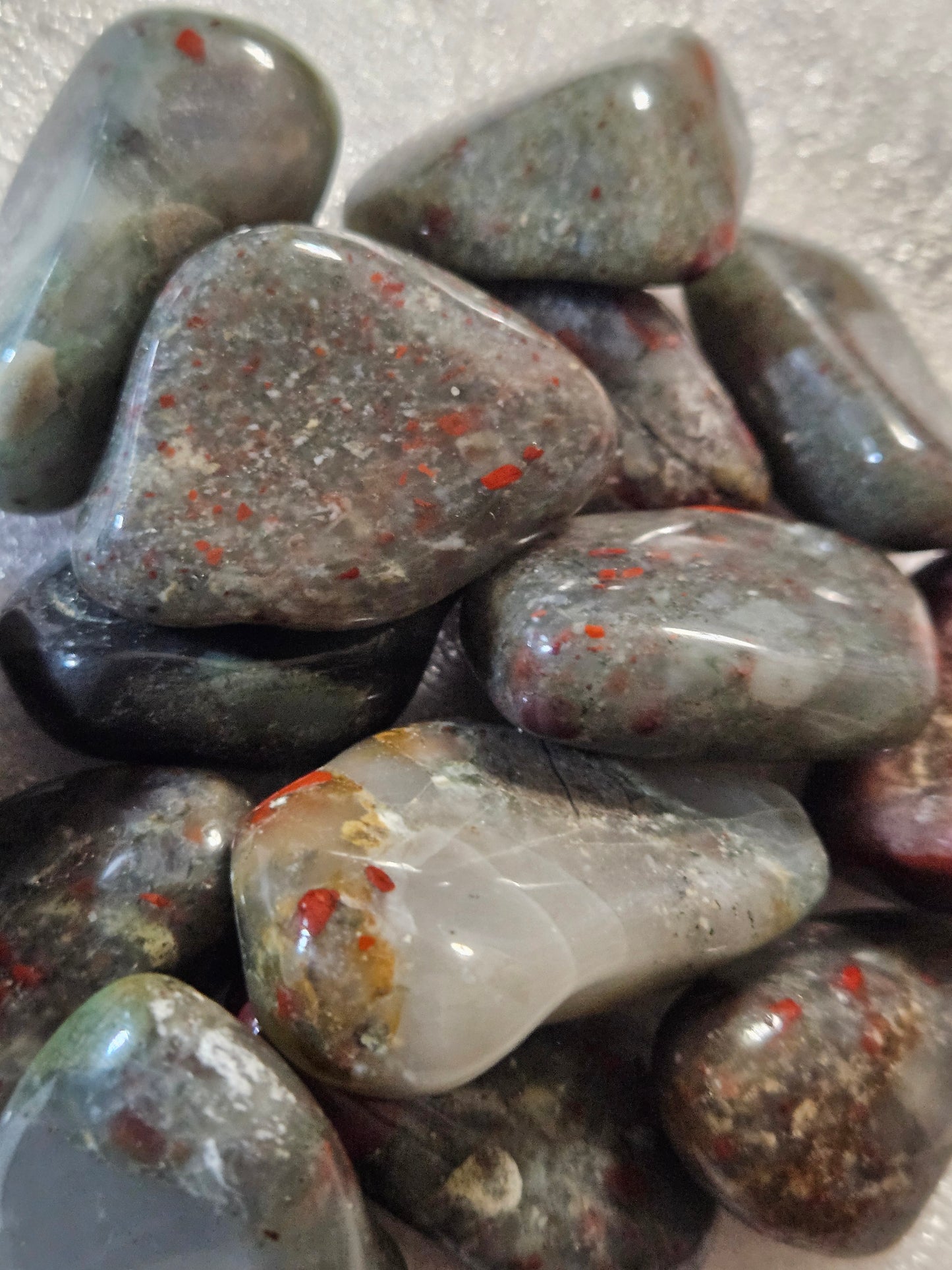 Cherry Orchid Agate (Bloodstone) Tumble