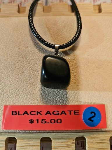 Black Agate Crystal Necklace 2
