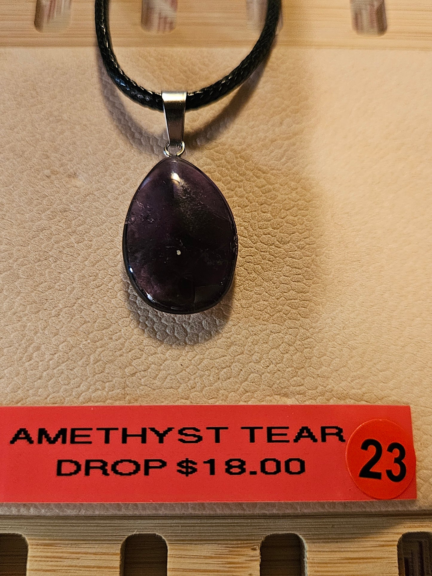 Amethyst Tear Drop Necklaces #12- #26 #23