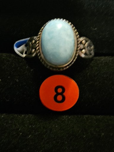 Larimar Crystal Ring 8