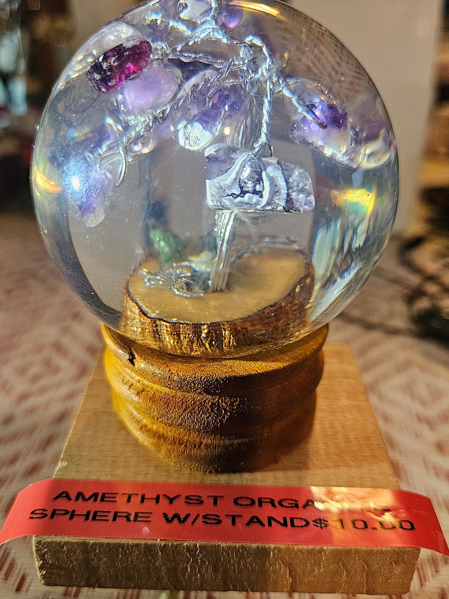 Amethyst Crystal Tree in Orgonite Sphere