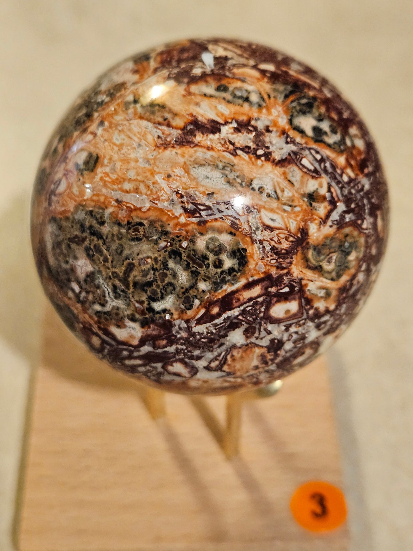 Leopard Skin Jasper Sphere 3