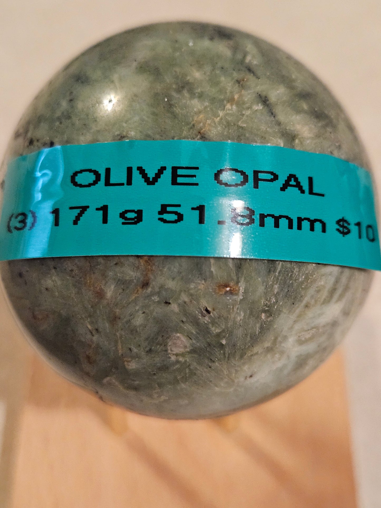 Olive Opal Sphere 3
