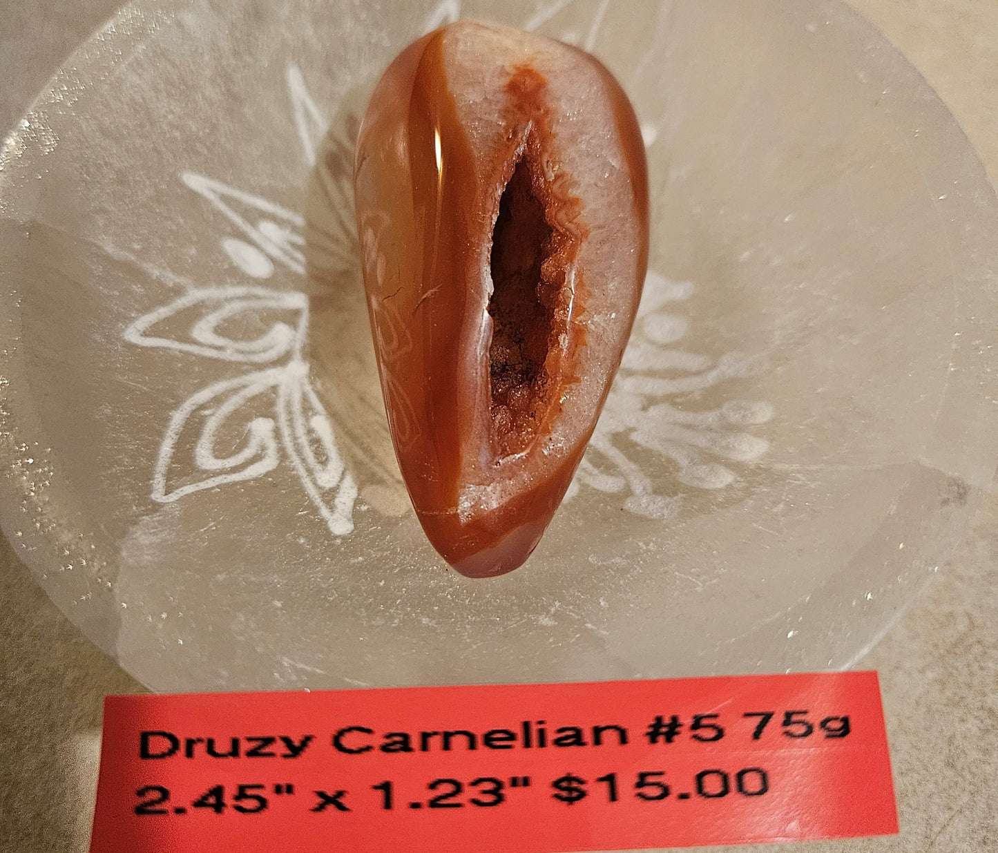 Carnelian Geode Druzy #5