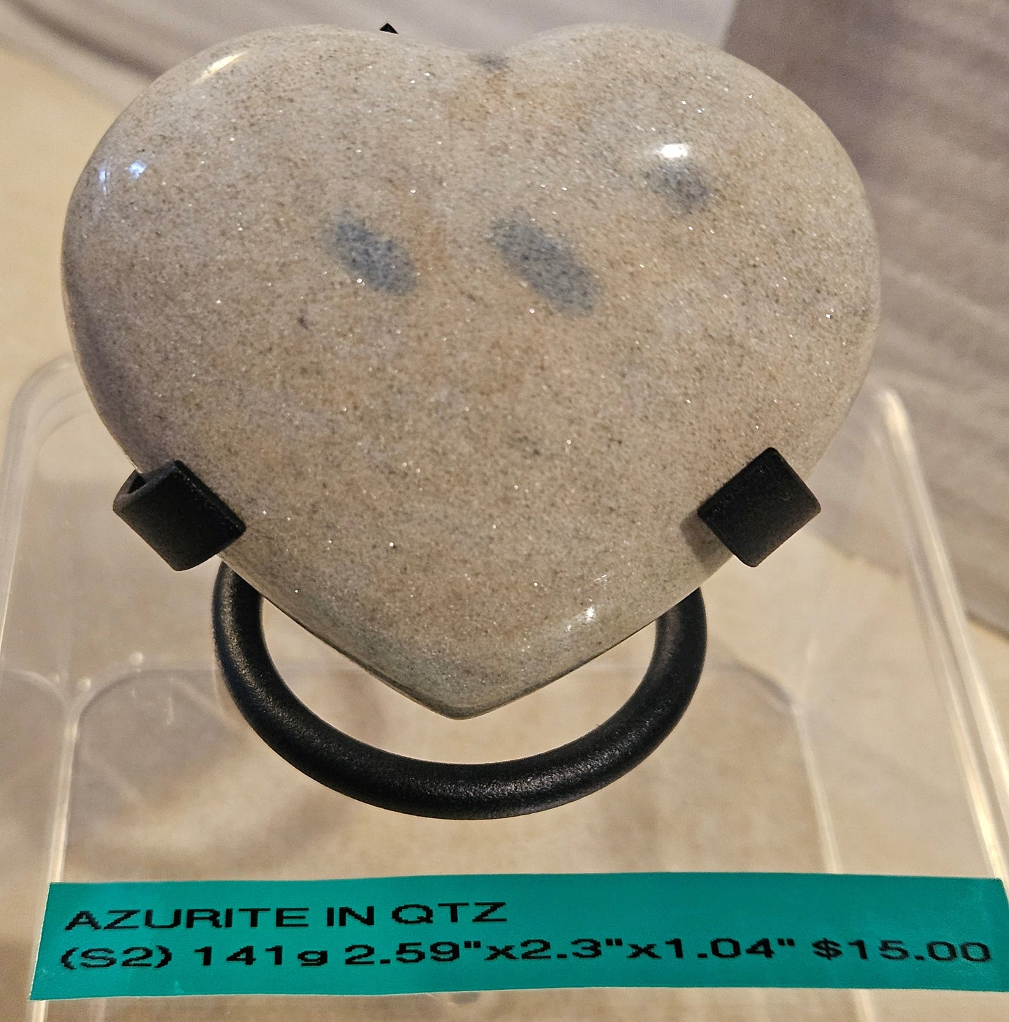 Azurite in Quartz Hearts 3