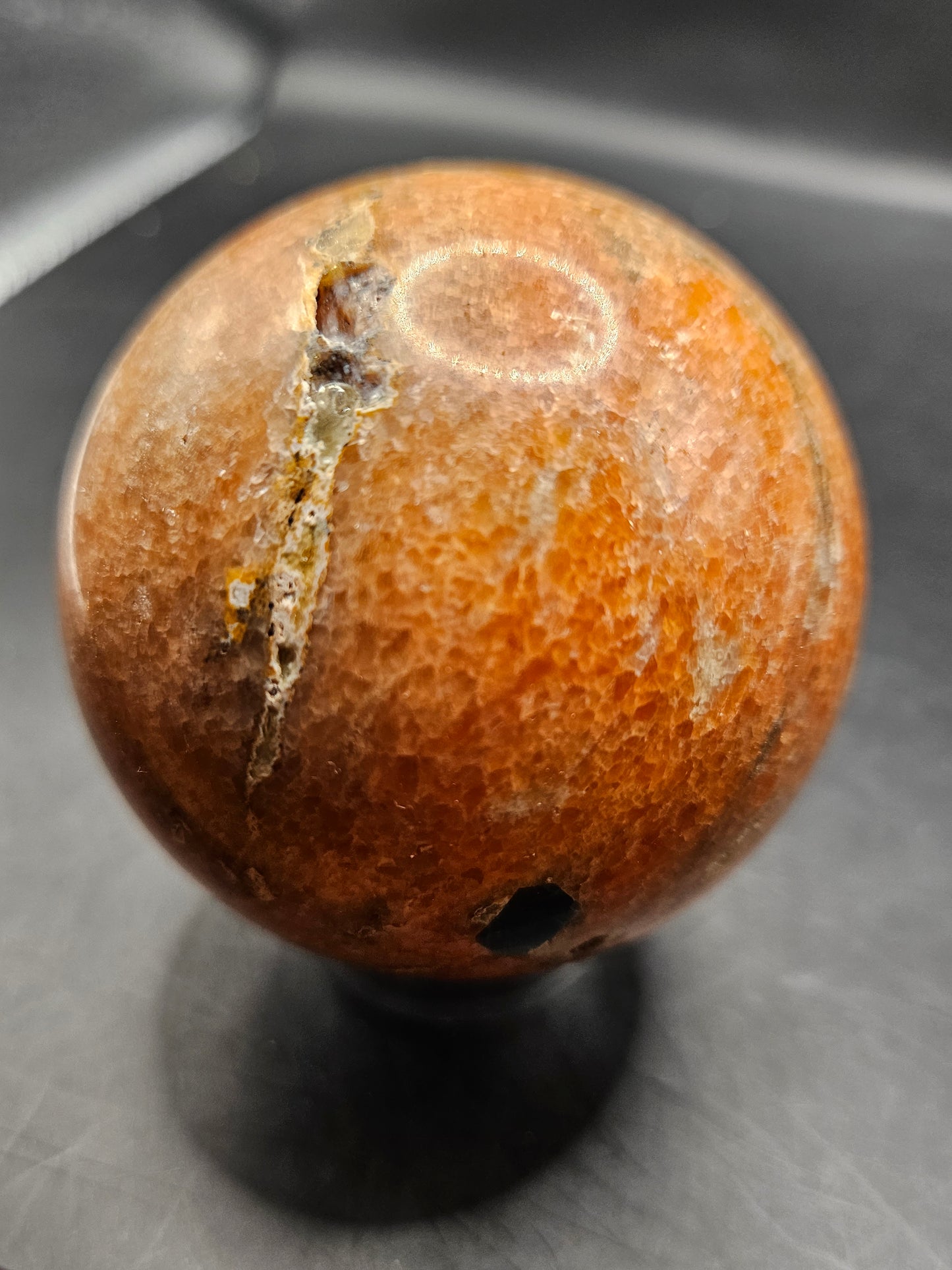 Fire Agate Crystal Sphere