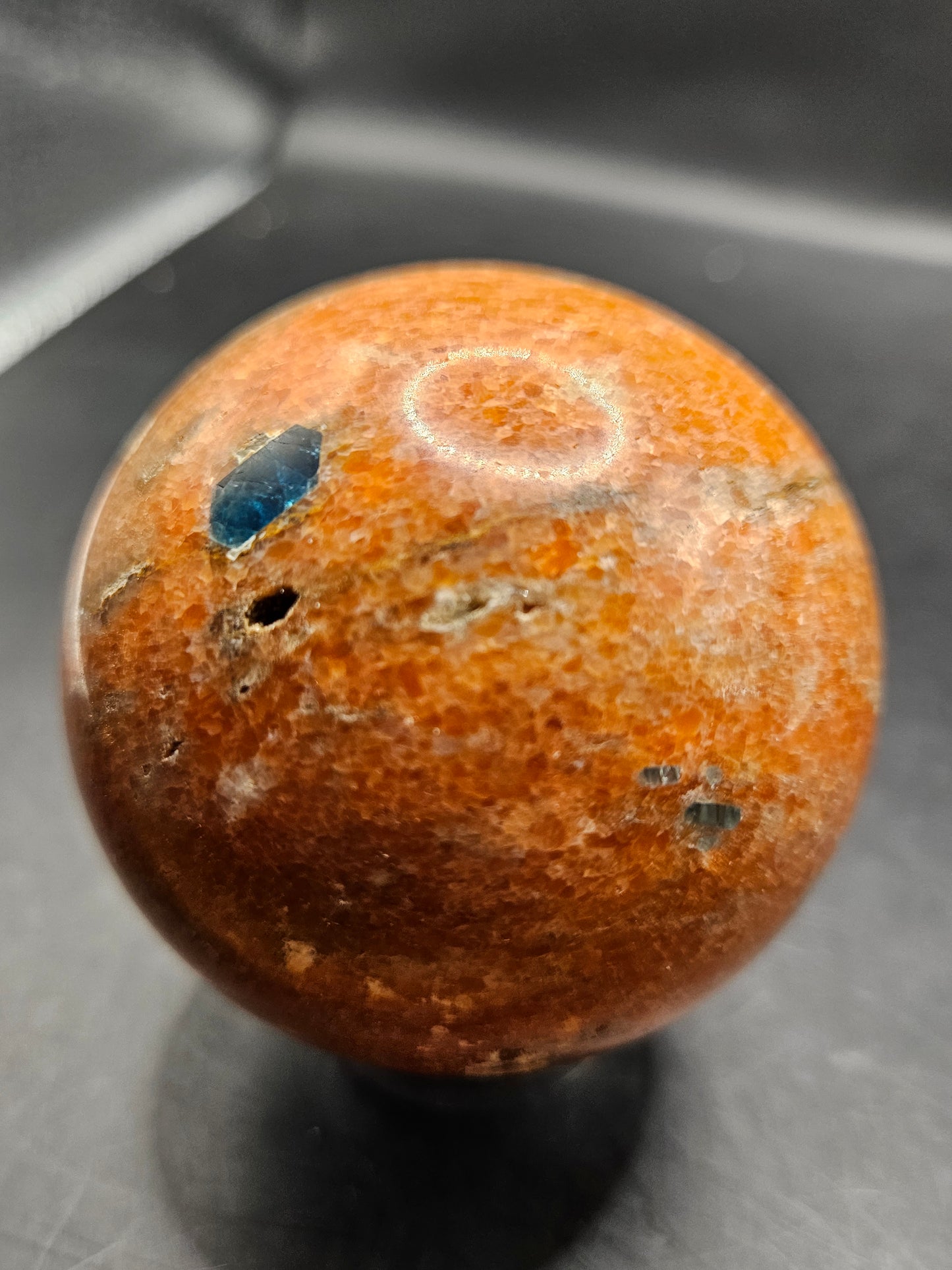 Fire Agate Crystal Sphere