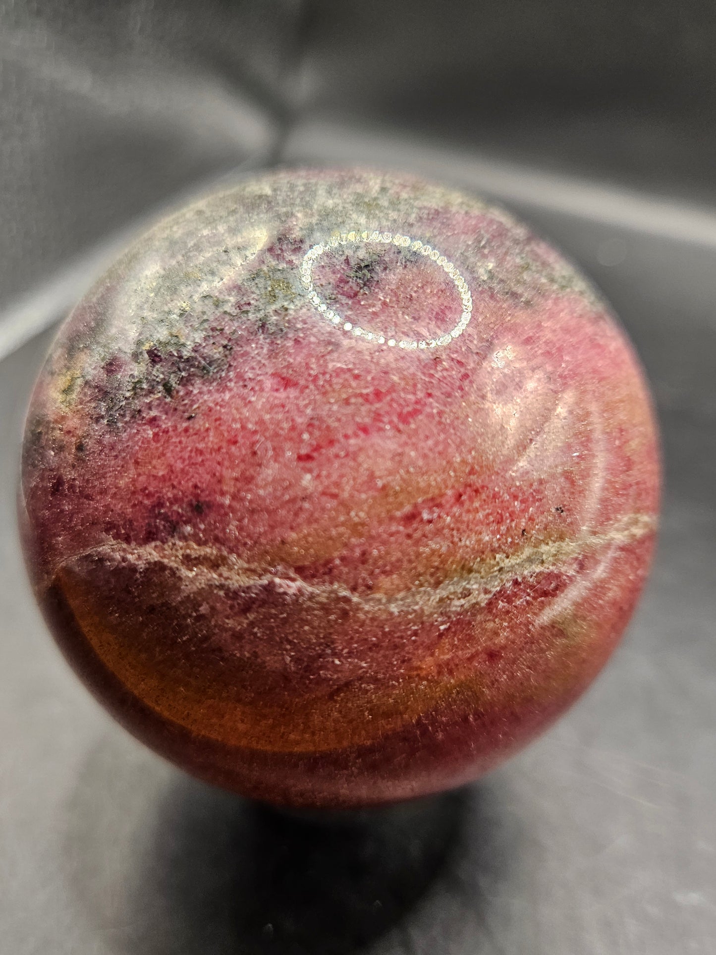 Pink Rhodonite (65mm) Sphere