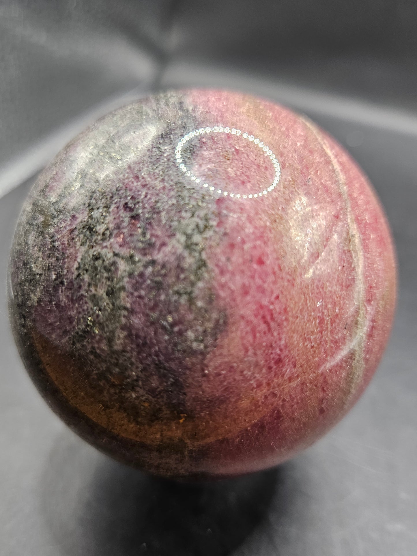 Pink Rhodonite (65mm) Sphere