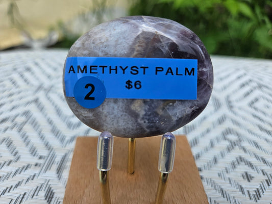 Amethyst Palm Stones - Small
