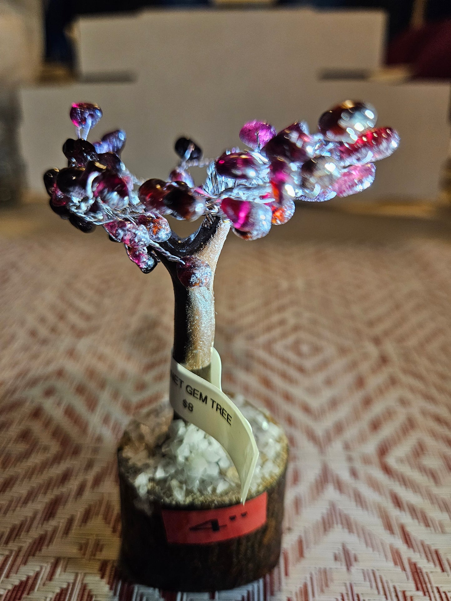 4" Gem Tree - Garnet