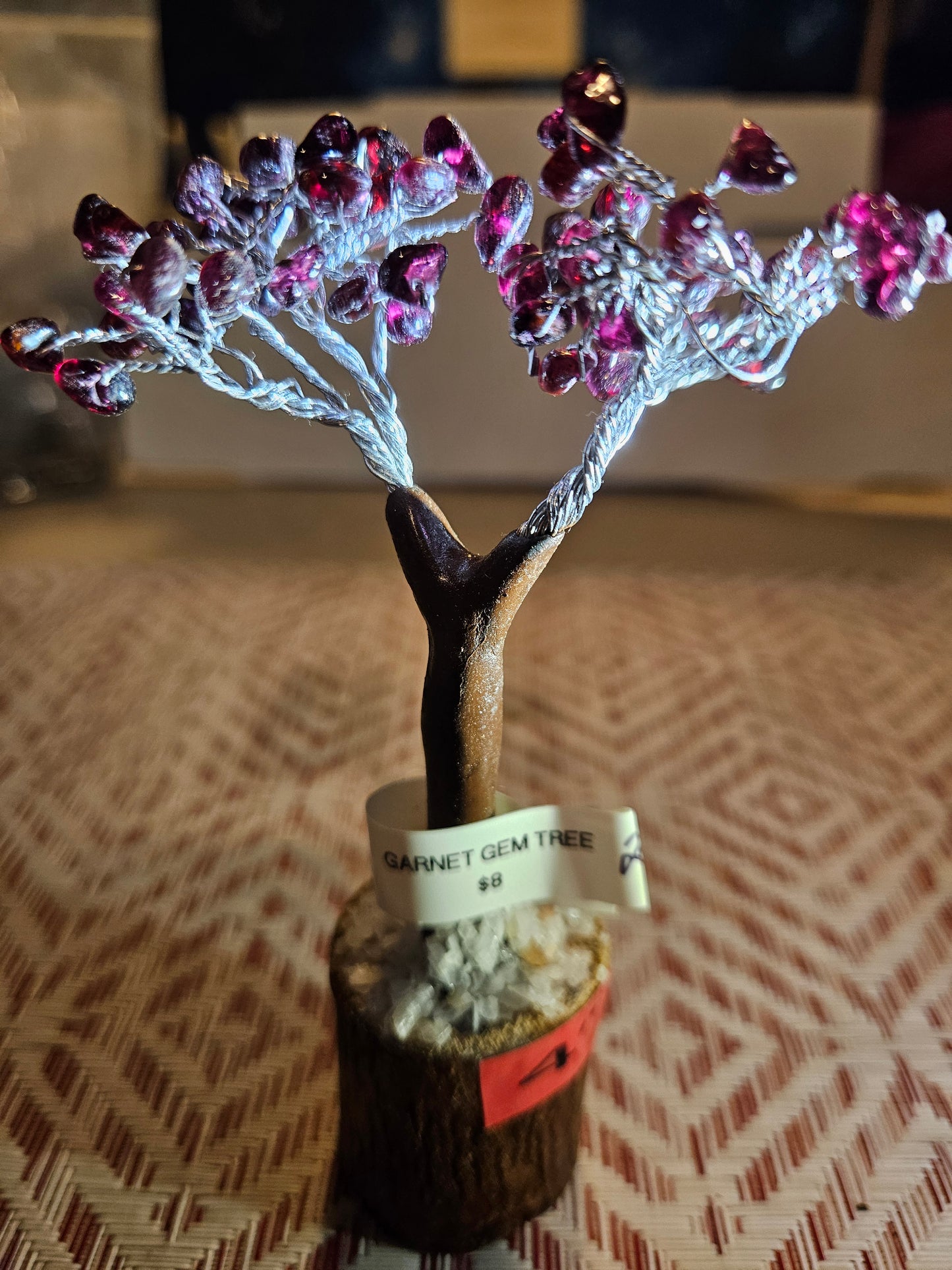 4" Gem Tree - Garnet