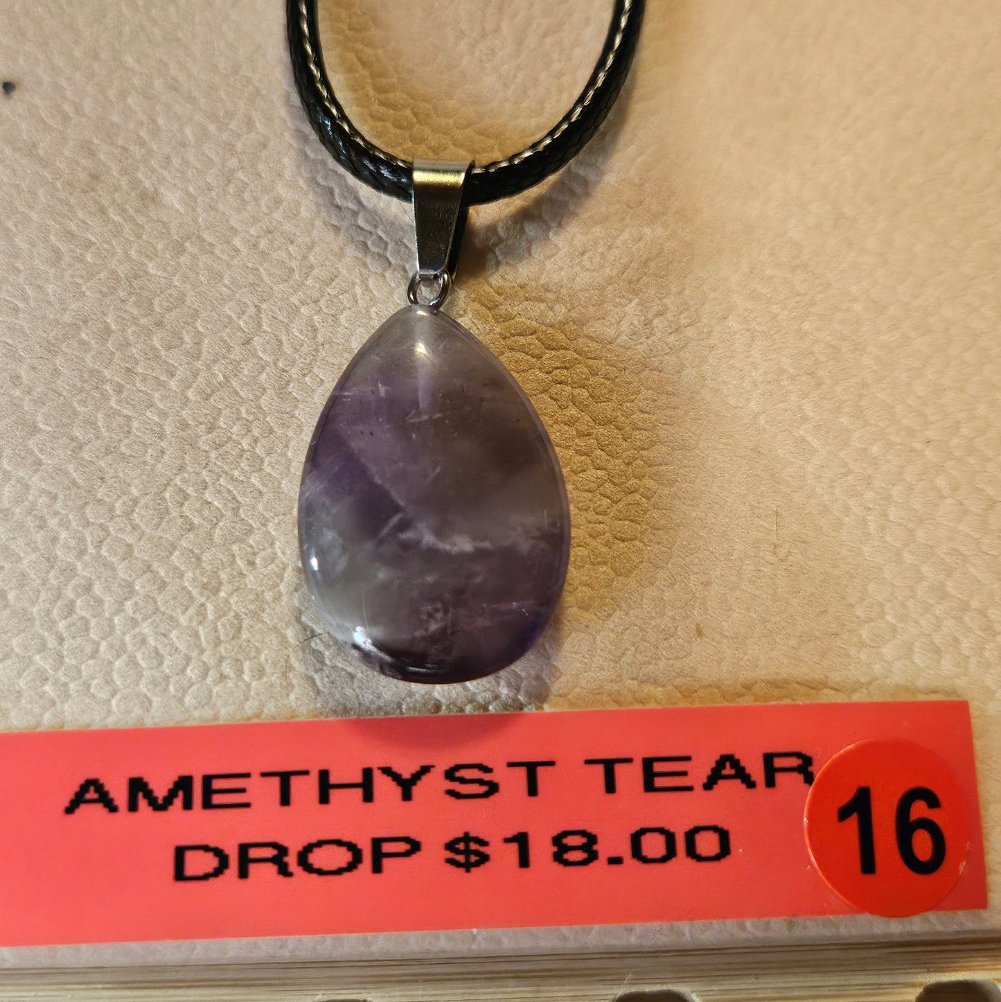 Amethyst Tear Drop Necklaces #12- #26 #16