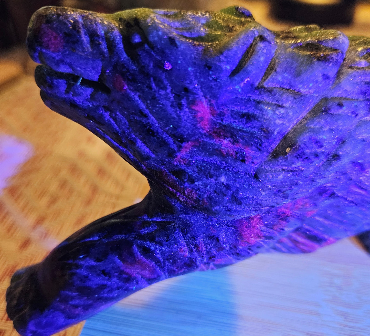 Ruby Zoisite Wolf - UV Reactive (Ruby)