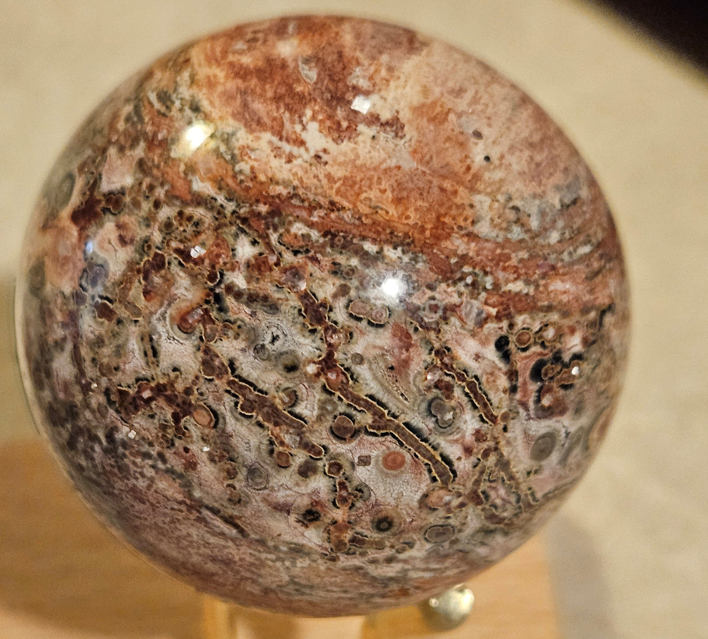Leopard Skin Jasper Sphere 1