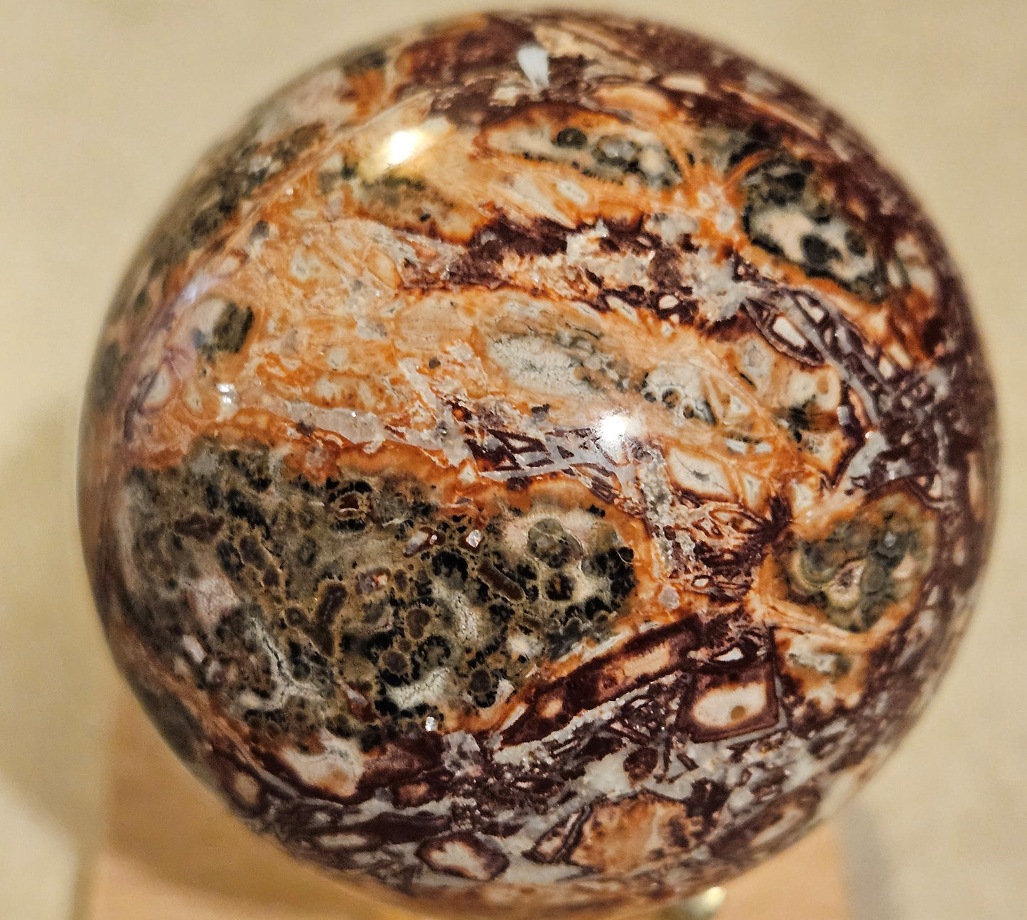 Leopard Skin Jasper Sphere 3