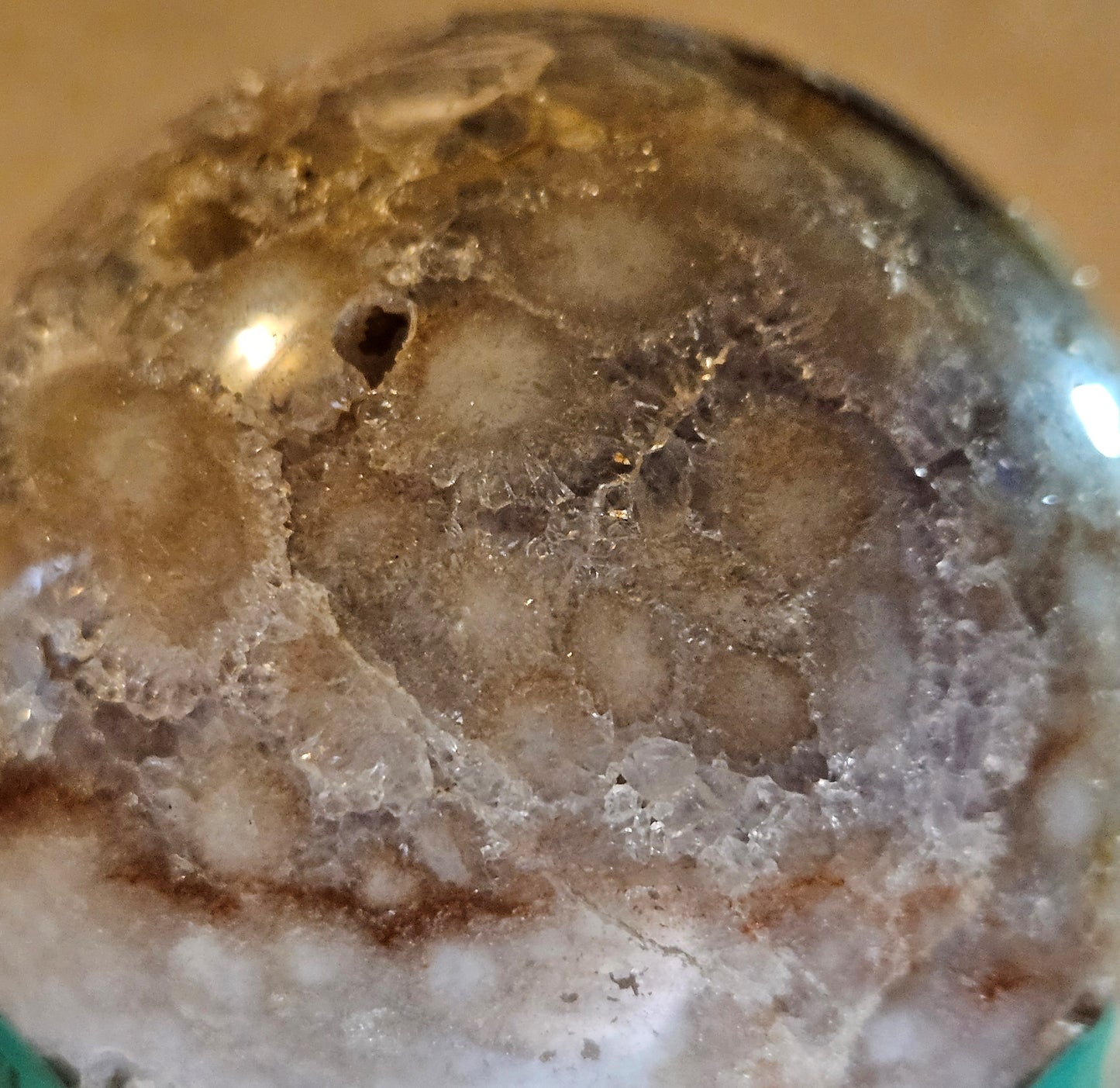 Flower Agate Crystal Sphere #1