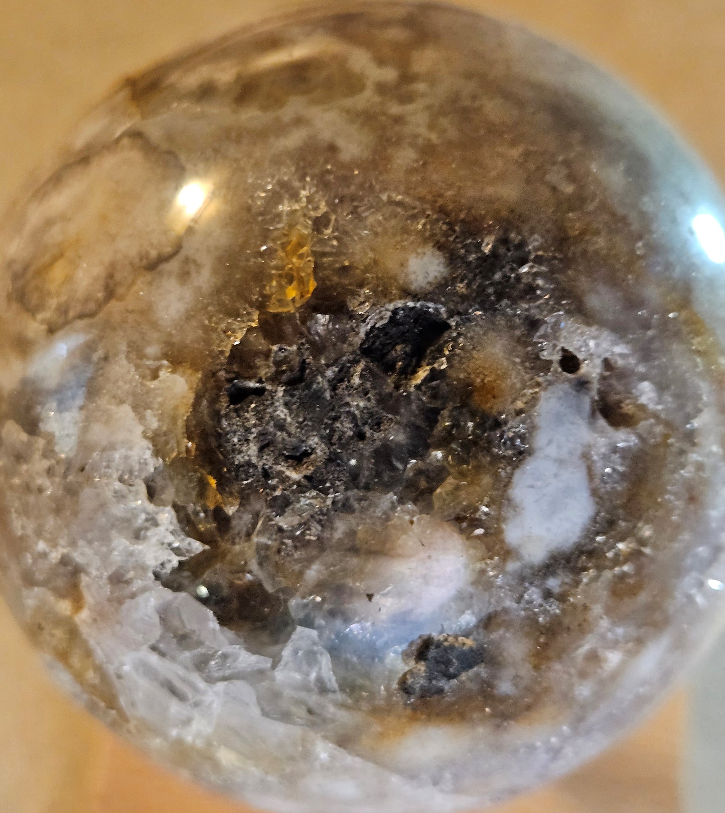 Flower Agate Crystal Sphere #1