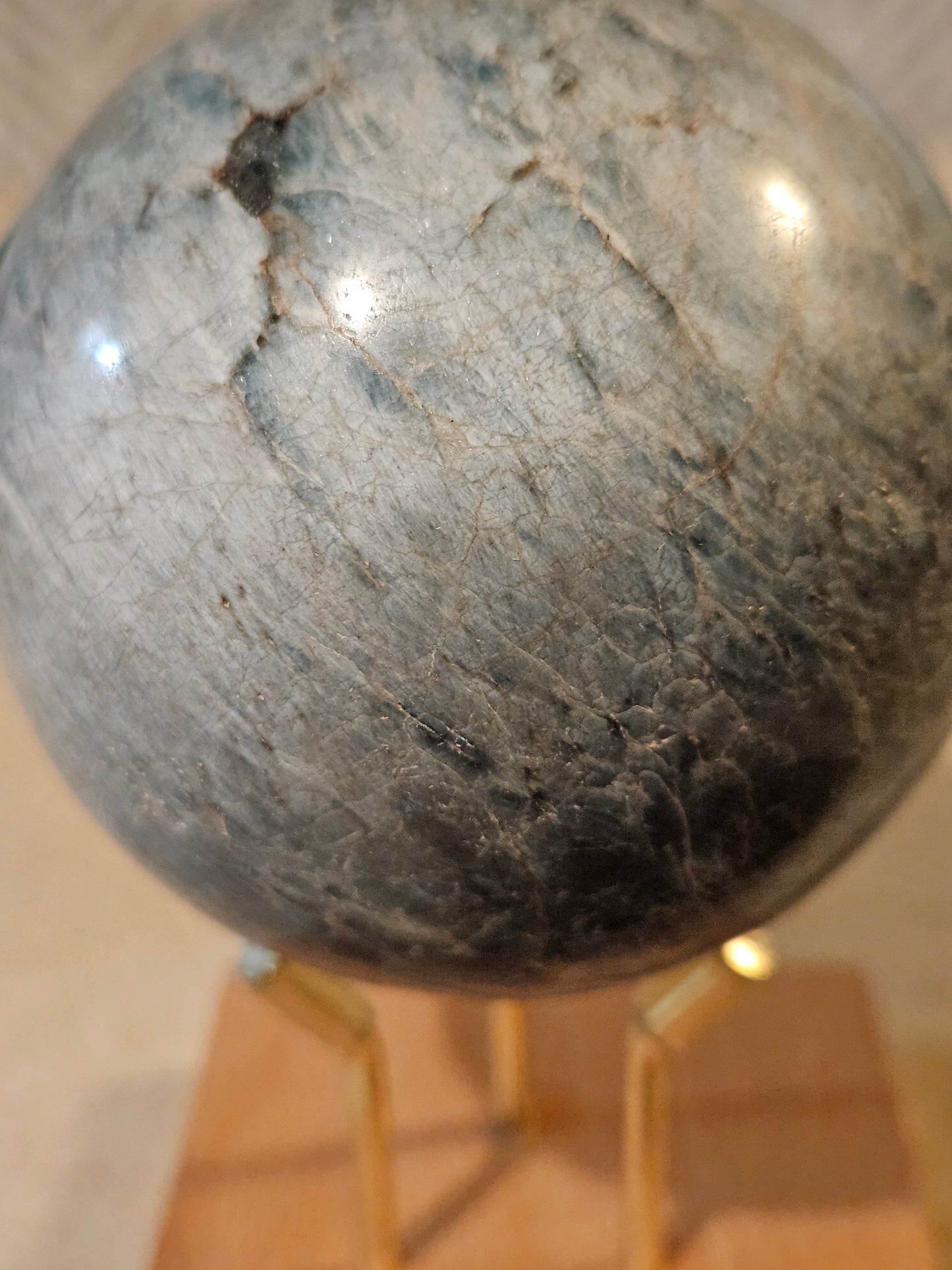 Blue Apatite Sphere