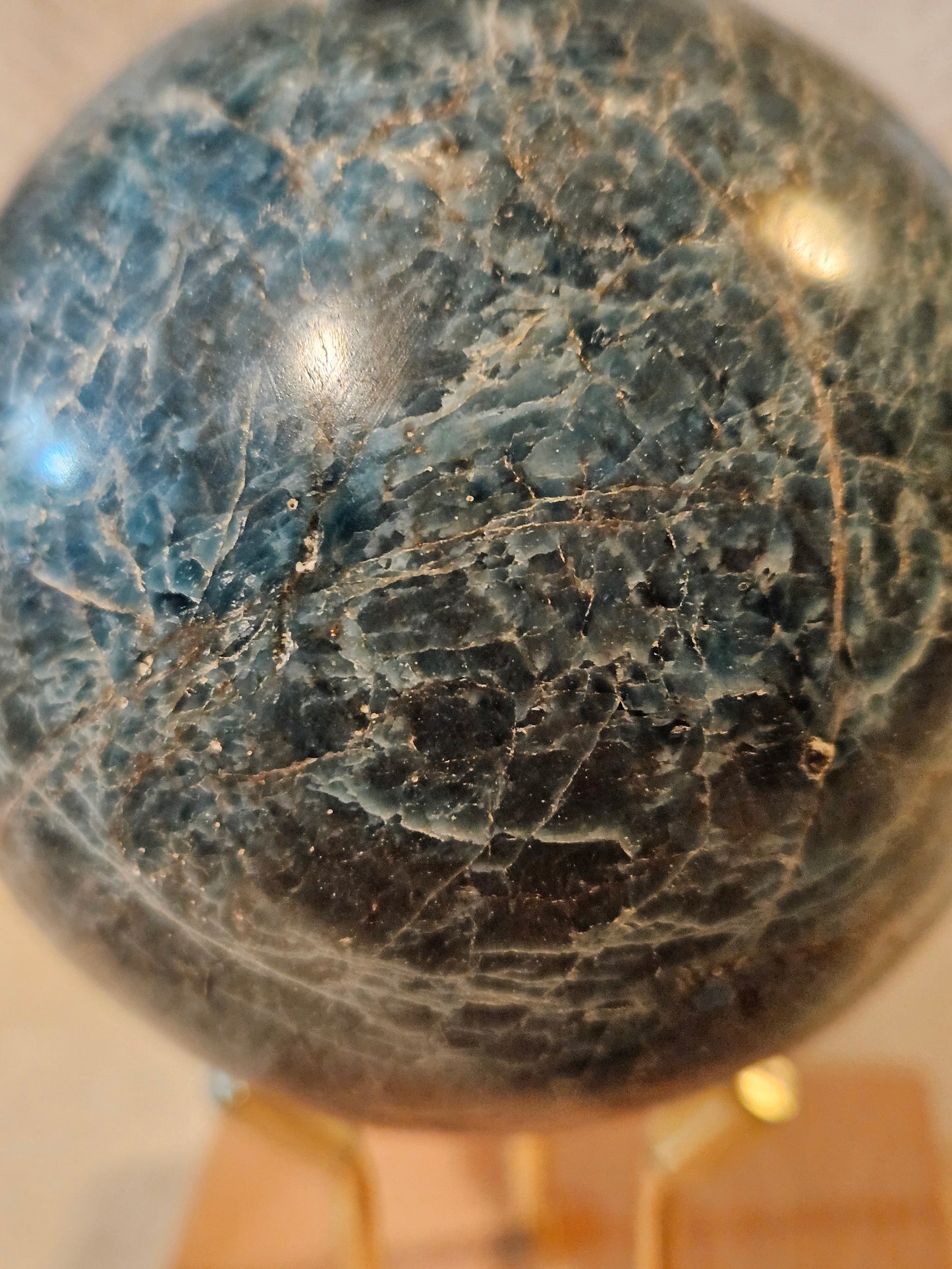 Blue Apatite Sphere