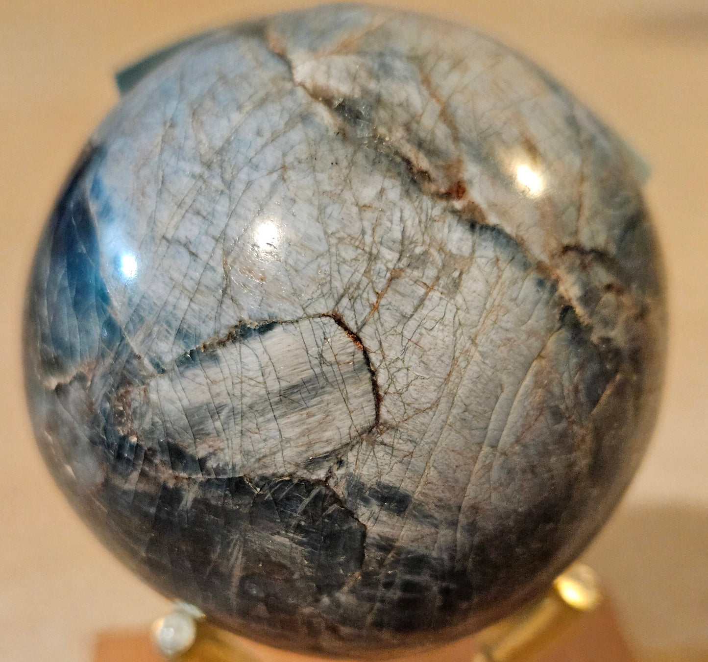 Blue Apatite Sphere #2