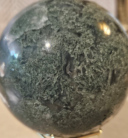 Green Moss Agate Sphere (3)