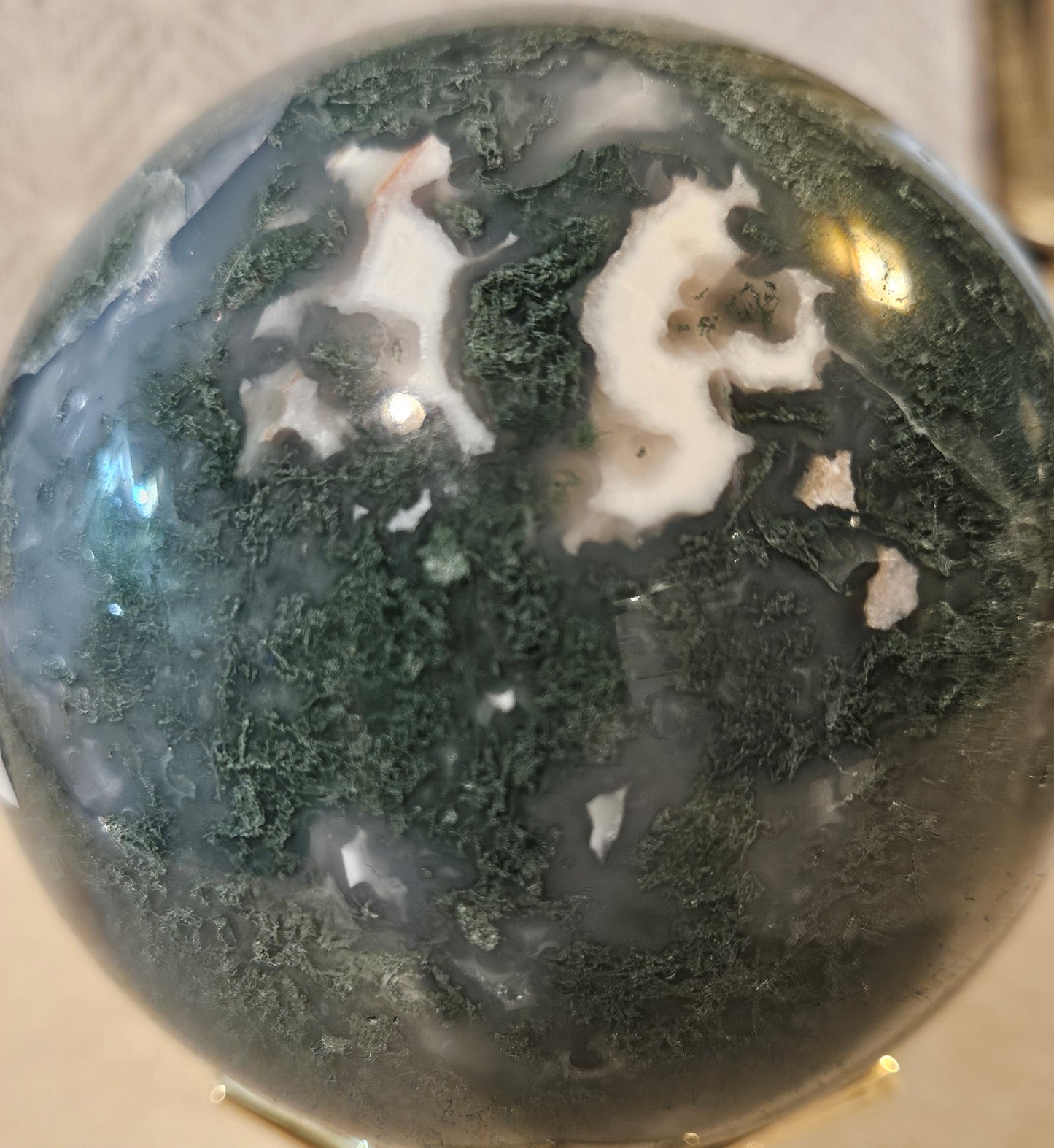 Green Moss Agate Sphere (3)