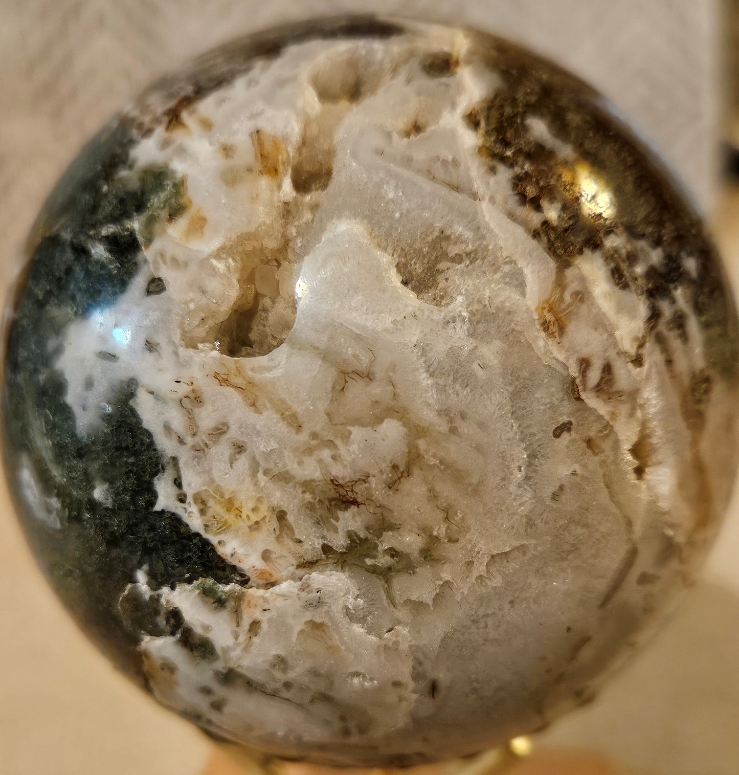 Green Moss Agate Sphere (1)