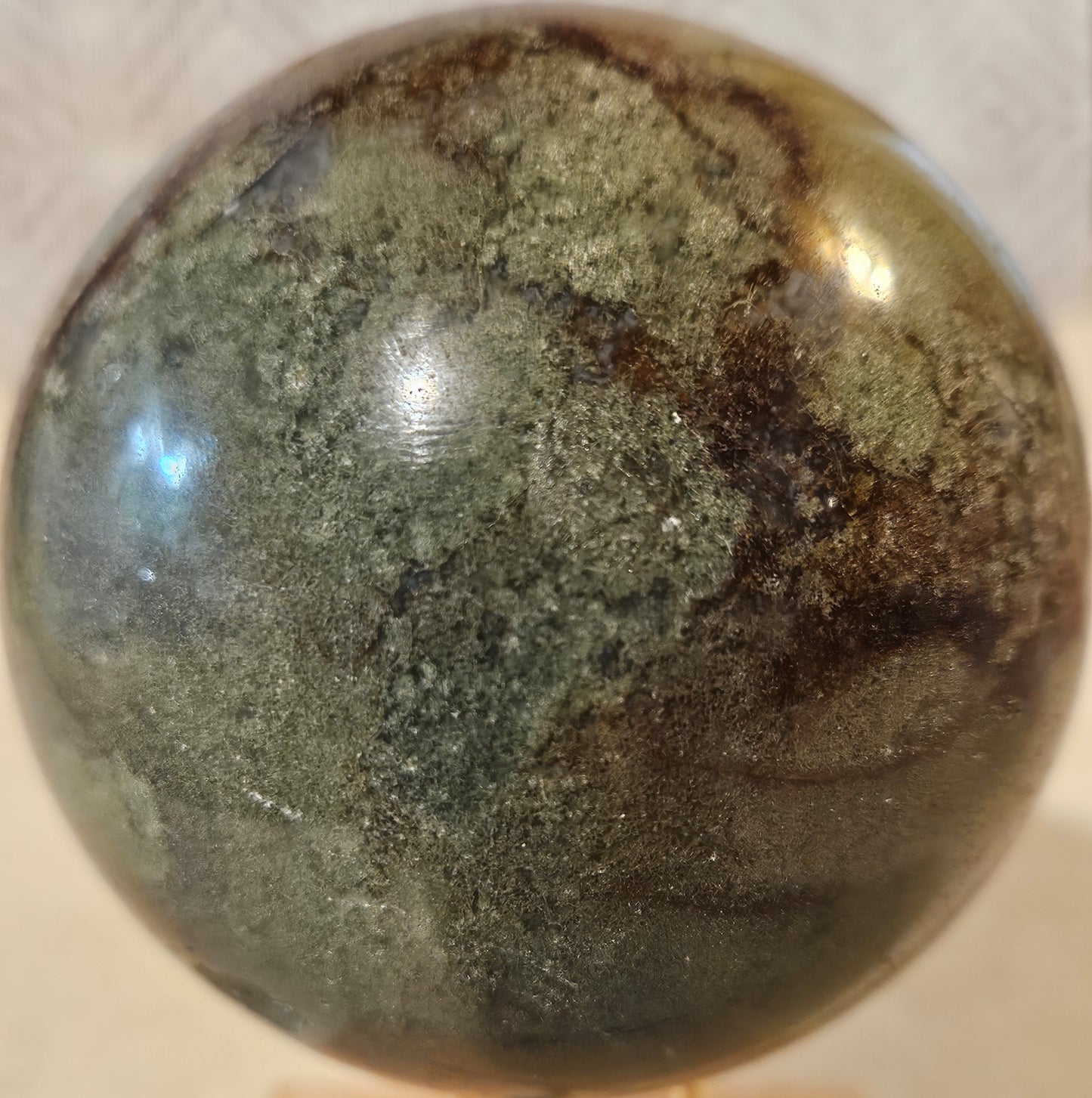 Green Moss Agate Sphere (1)