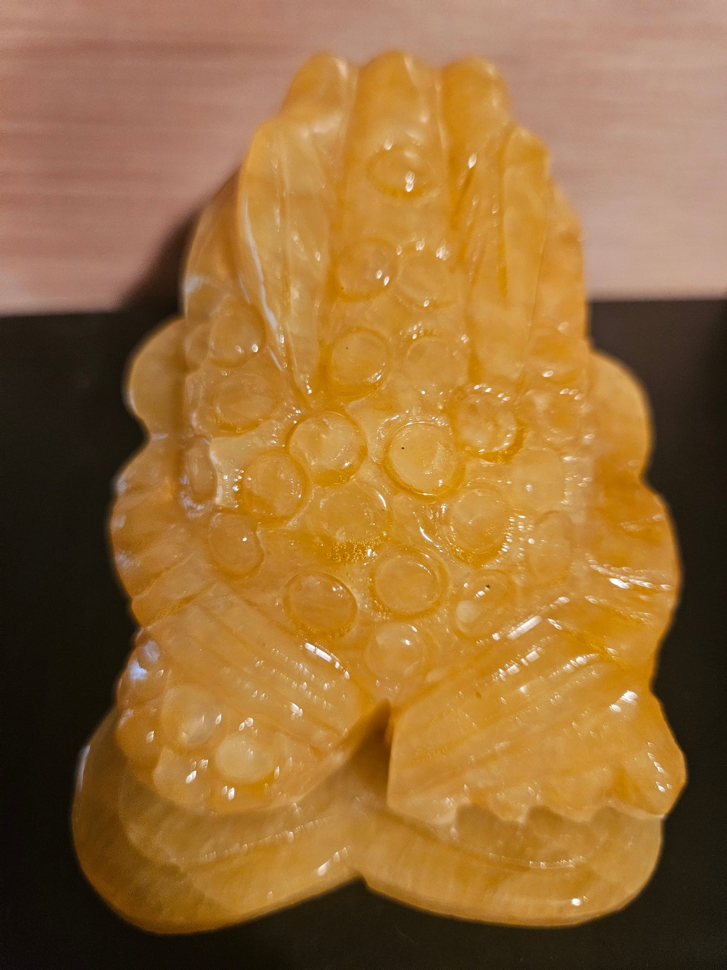 Yellow Calcite Lucky Money Frog (1)