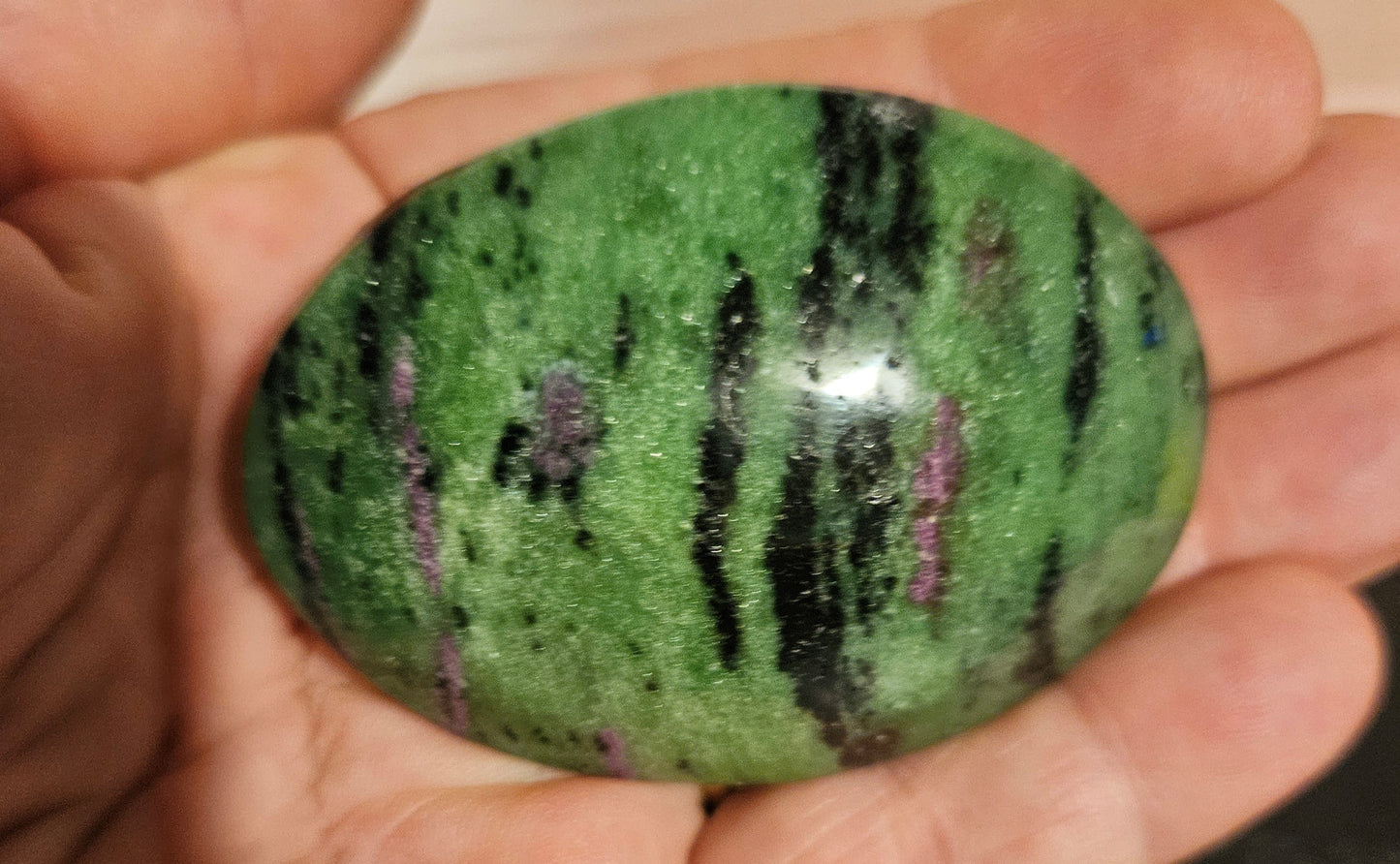 Ruby in Zoisite Palm Stone #2