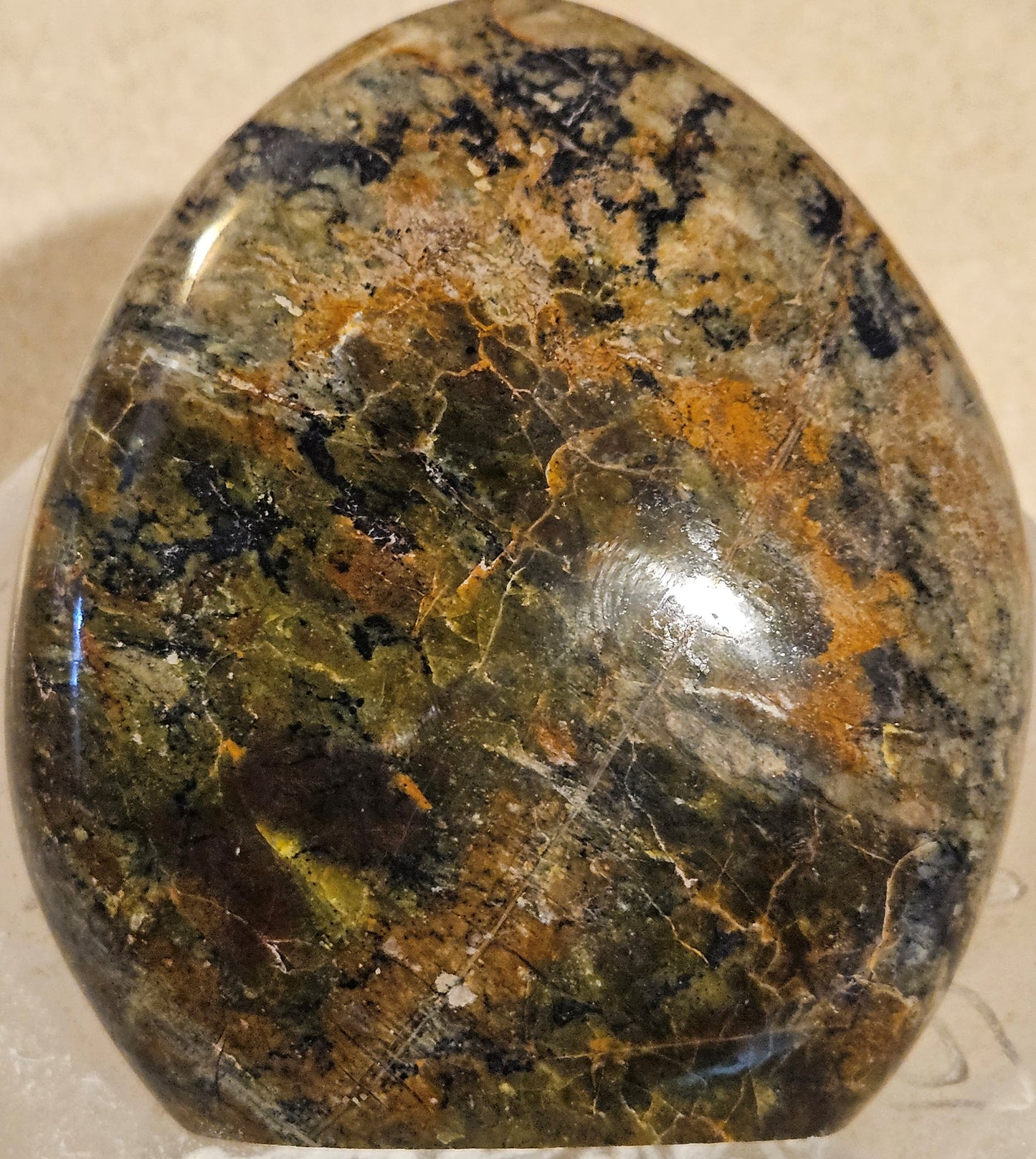 Green Brecciated Chrysoprase [Madagascar] Free Standing