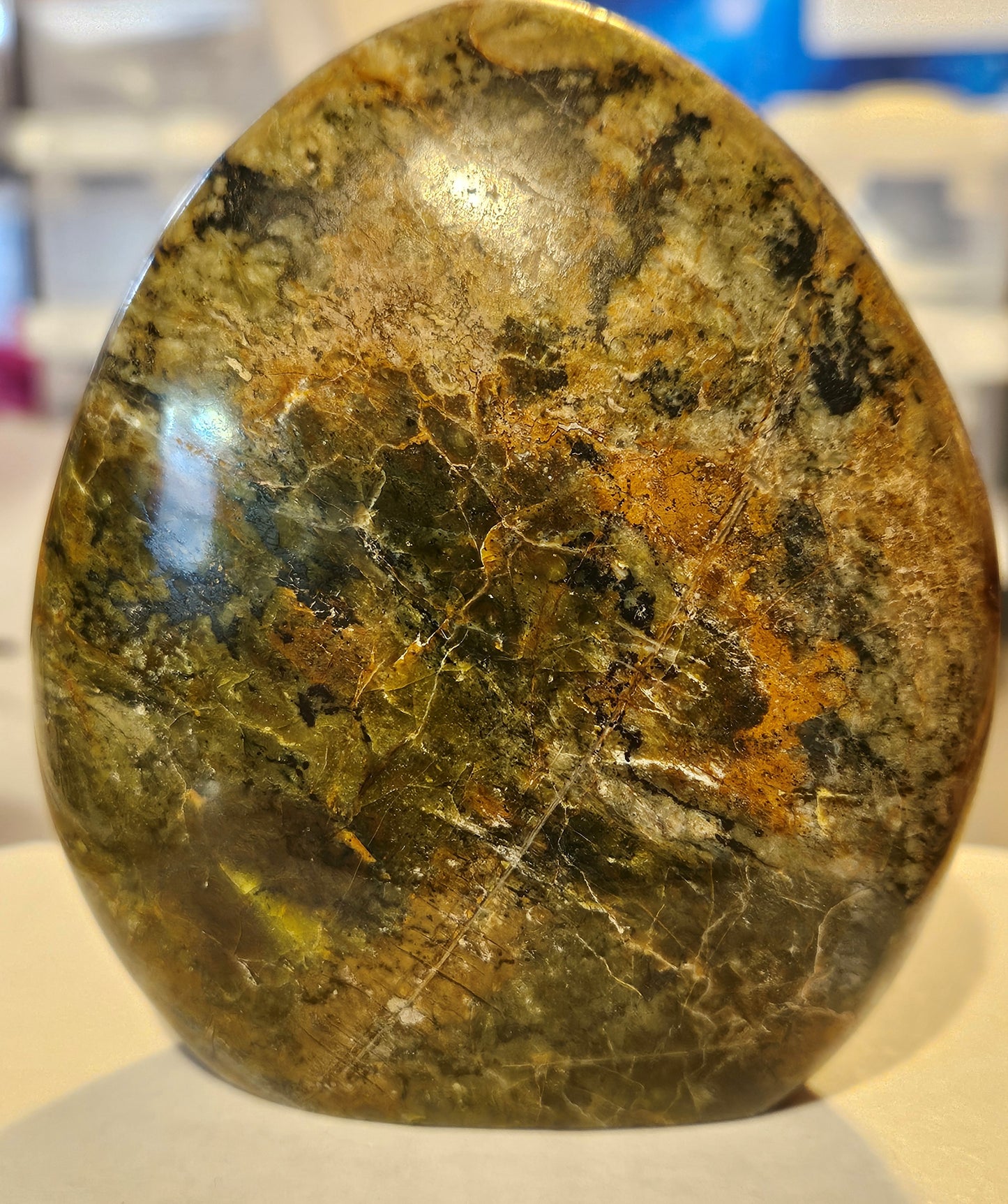 Green Brecciated Chrysoprase [Madagascar] Free Standing