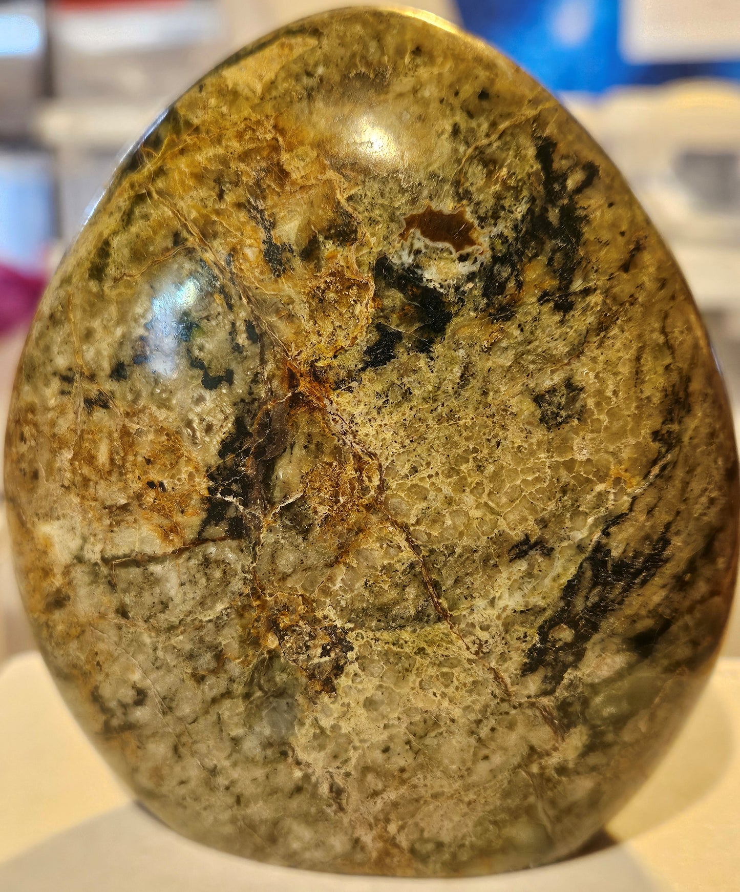 Green Brecciated Chrysoprase [Madagascar] Free Standing