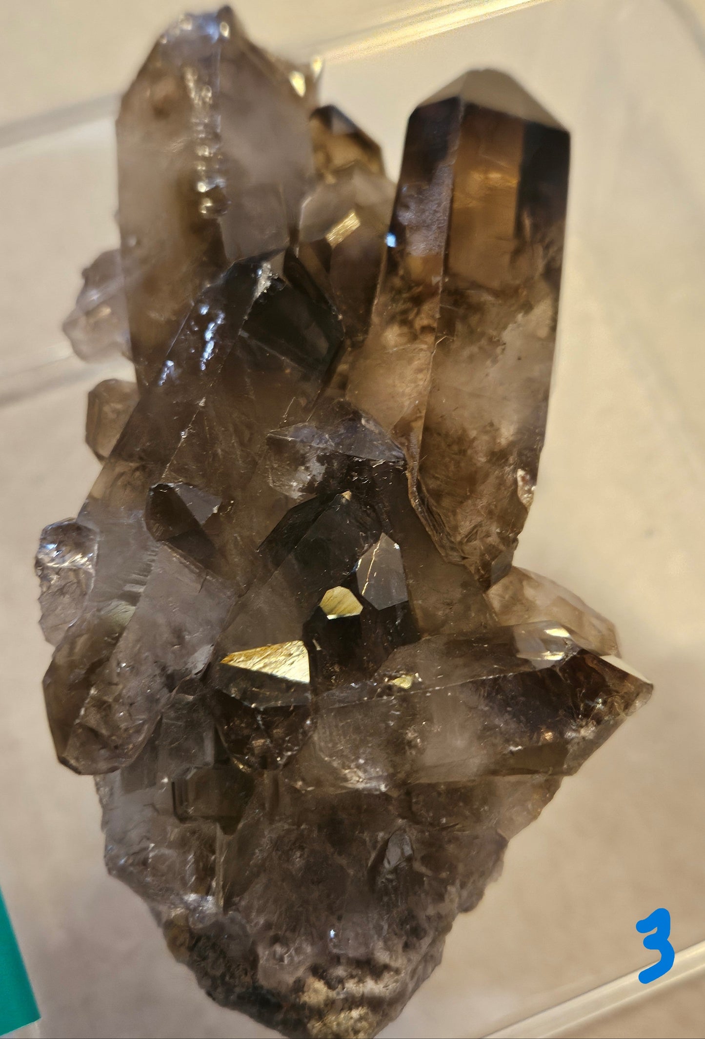 Dark Smoky Quartz Crystal Cluster  - Brazil [3]