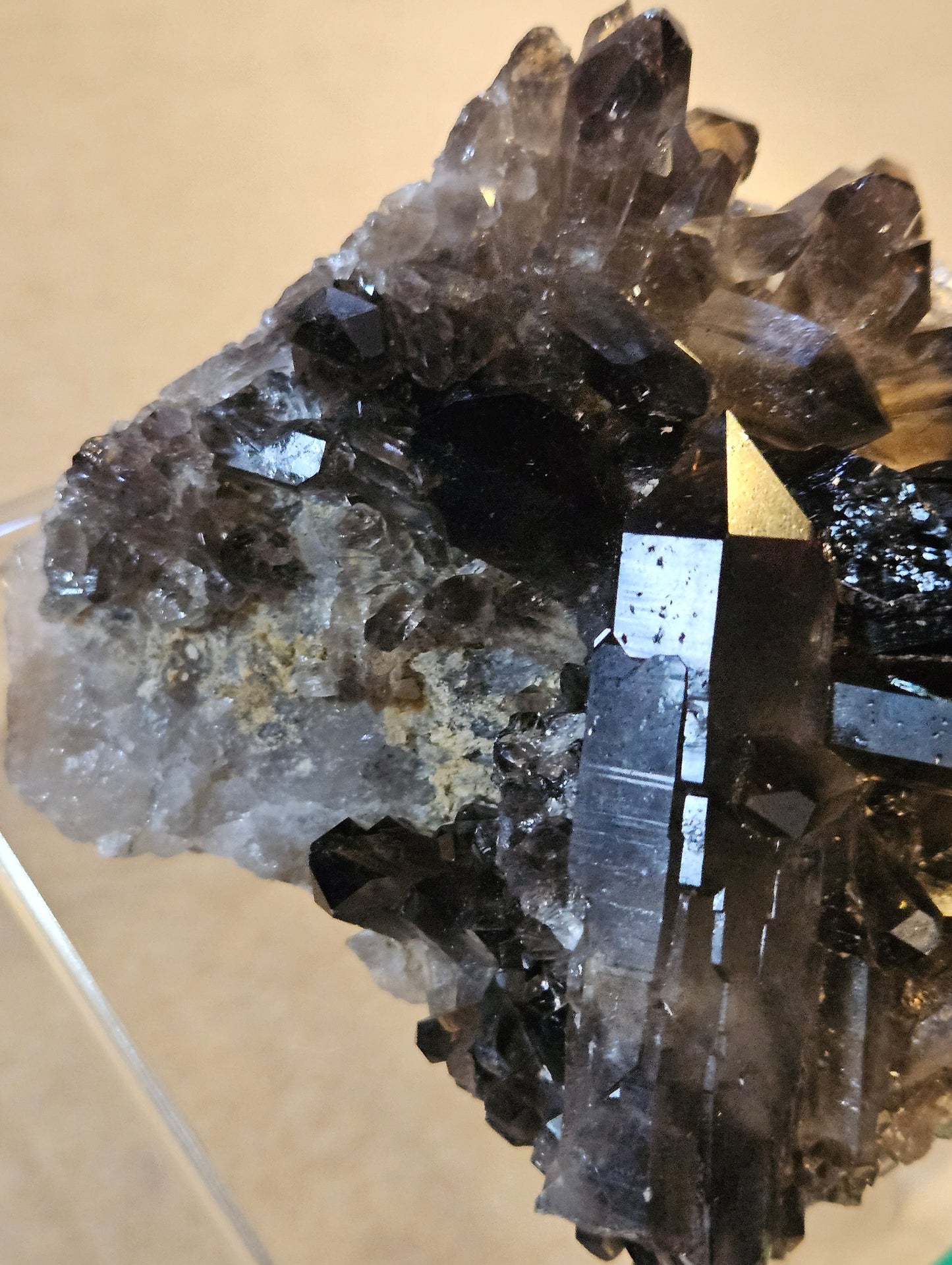 Dark Smoky Quartz Crystal Cluster [Brazil] [2]