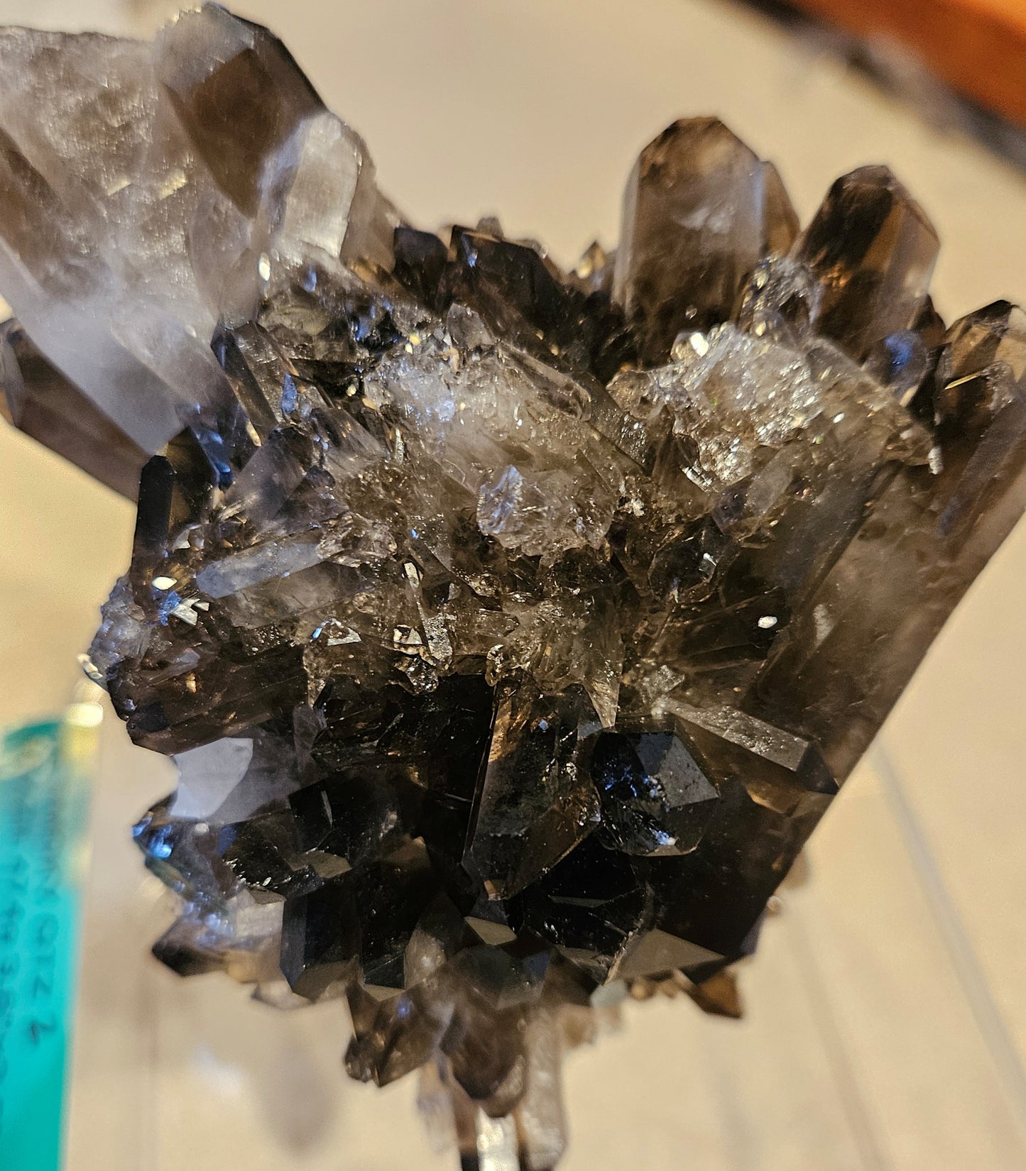 Dark Smoky Quartz Crystal Cluster [Brazil] [2]