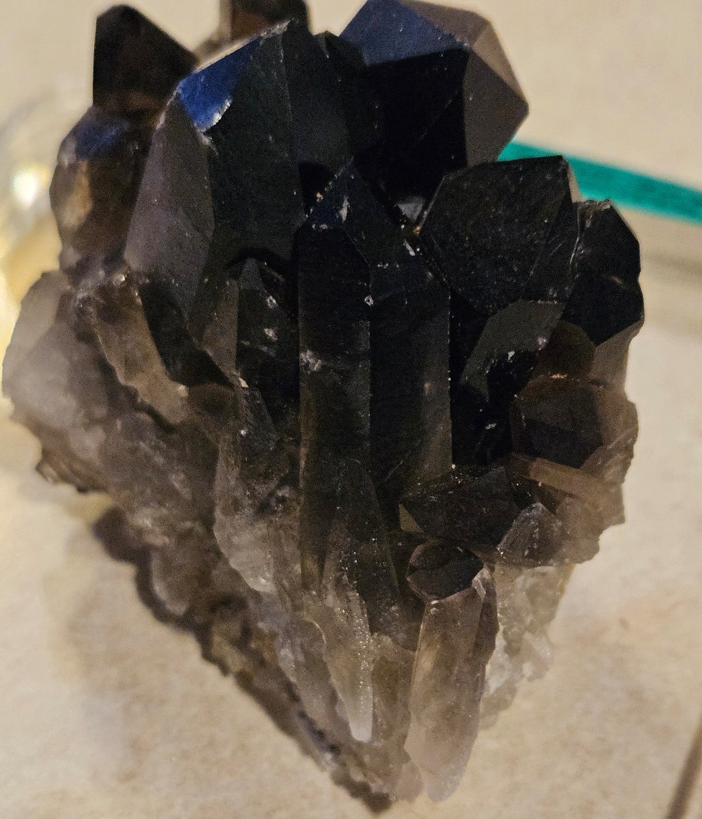 Dark Smoky Quartz Crystal Cluster [Brazil]