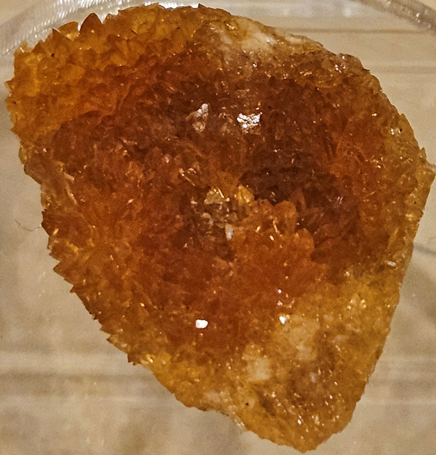 Intense Orange Calcite Crystal Cluster (Raw Mineral)