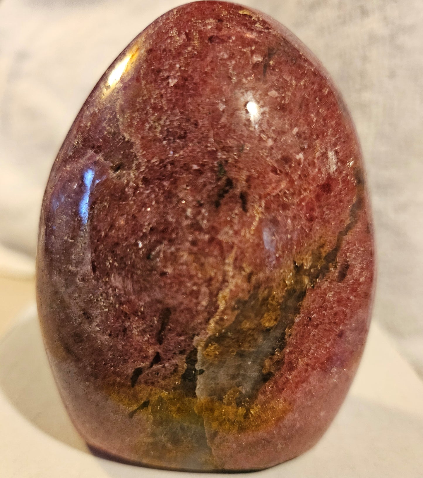 Rhodonite w/Manganese Oxide (standing FF) Madagascar [1]