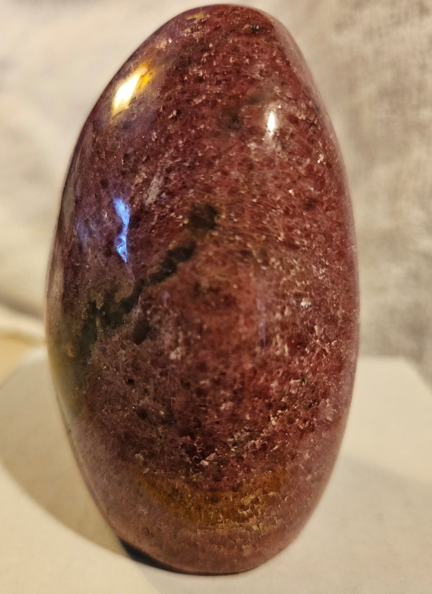 Rhodonite w/Manganese Oxide (standing FF) Madagascar [1]