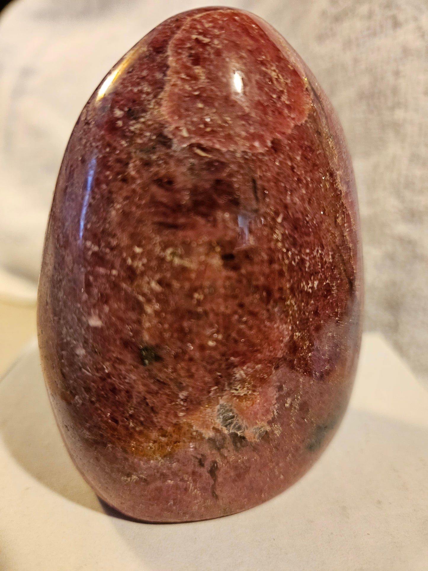 Rhodonite w/Manganese Oxide (standing FF) Madagascar [1]