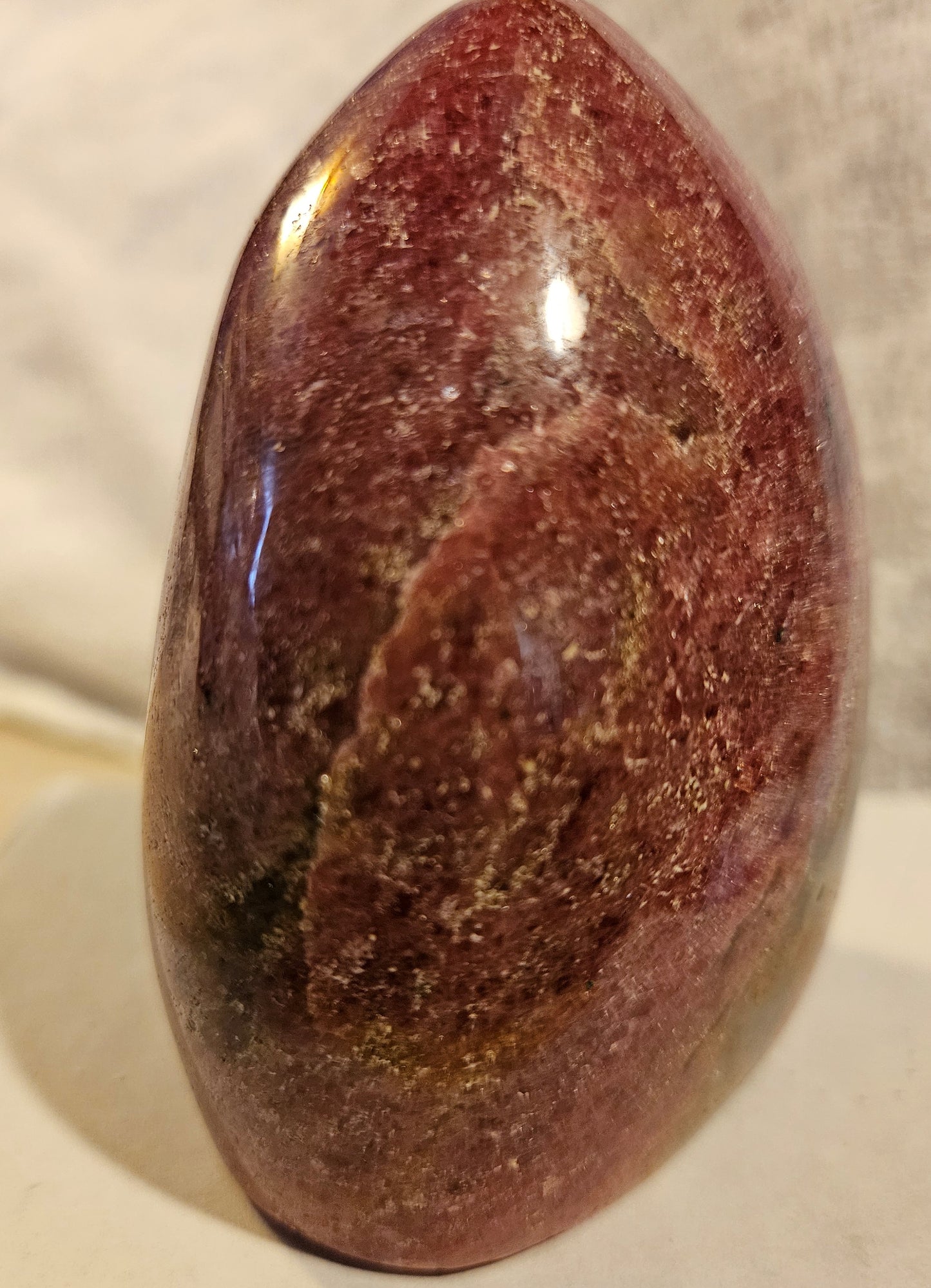 Rhodonite w/Manganese Oxide (standing FF) Madagascar [1]