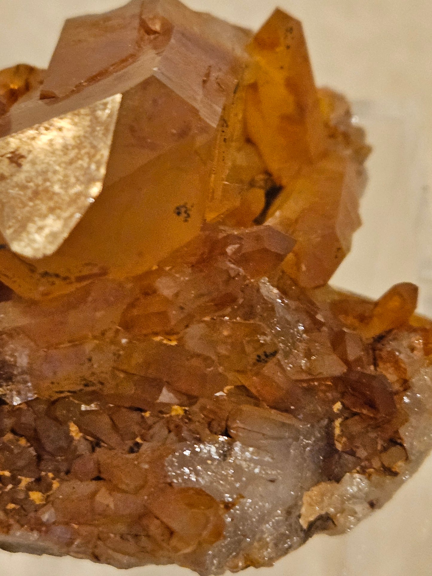 Tangerine (Hematite) Quartz Crystal Cluster (1)