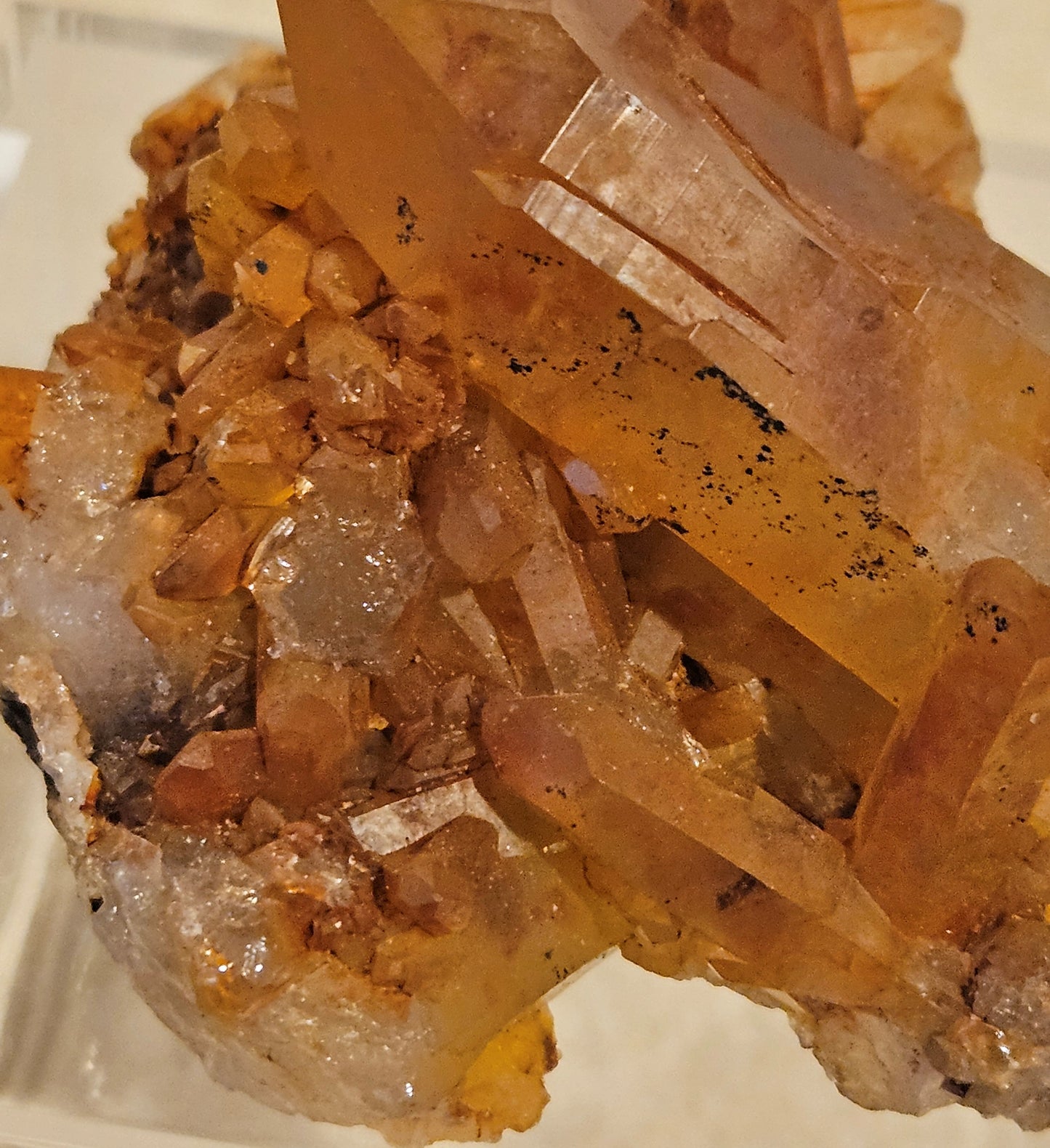 Tangerine (Hematite) Quartz Crystal Cluster (1)